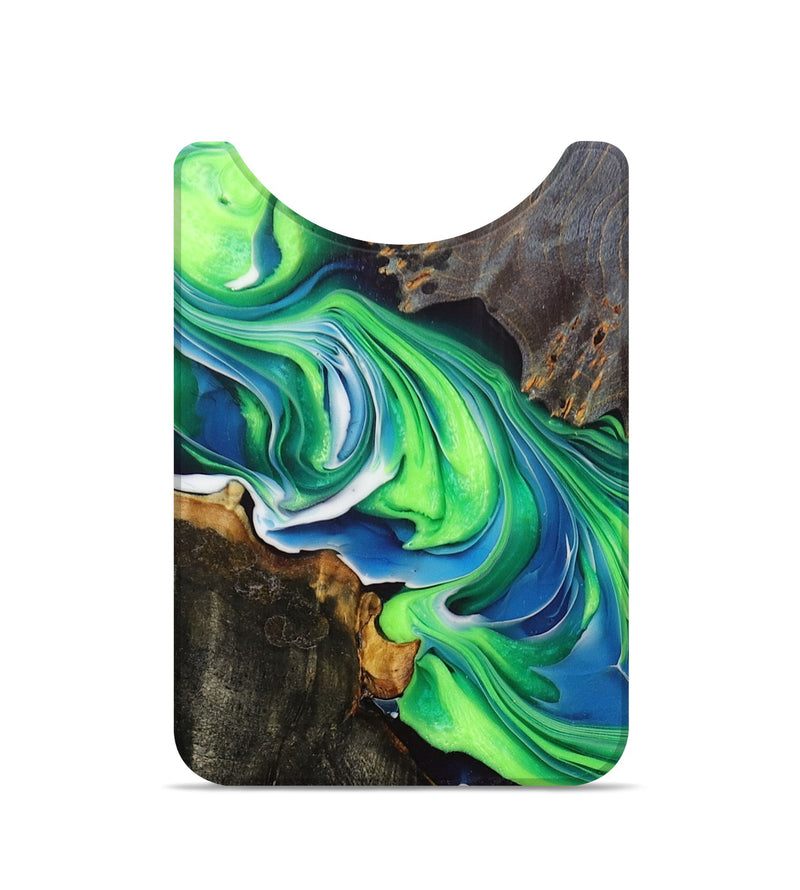 Live Edge Wood+Resin Wallet - Laurel (Green, 698750)