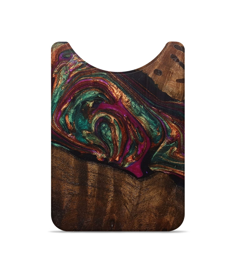 Live Edge Wood+Resin Wallet - Nikita (Green, 698751)