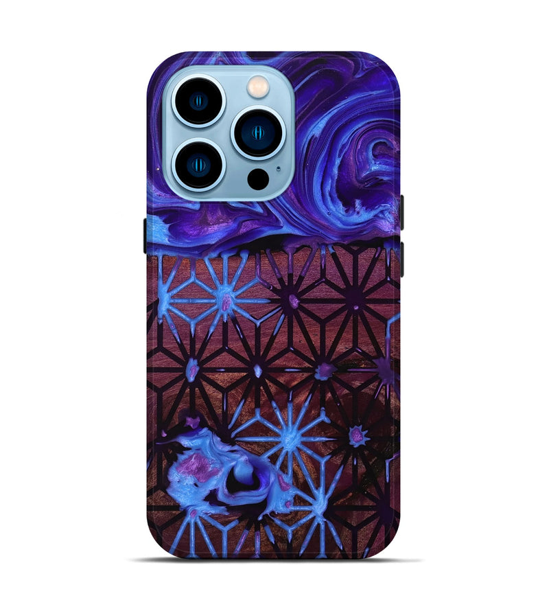 iPhone 14 Pro Wood+Resin Live Edge Phone Case - Willa (Pattern, 698756)