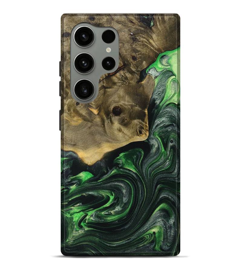 Galaxy S24 Ultra Wood+Resin Live Edge Phone Case - Josiah (Green, 698758)