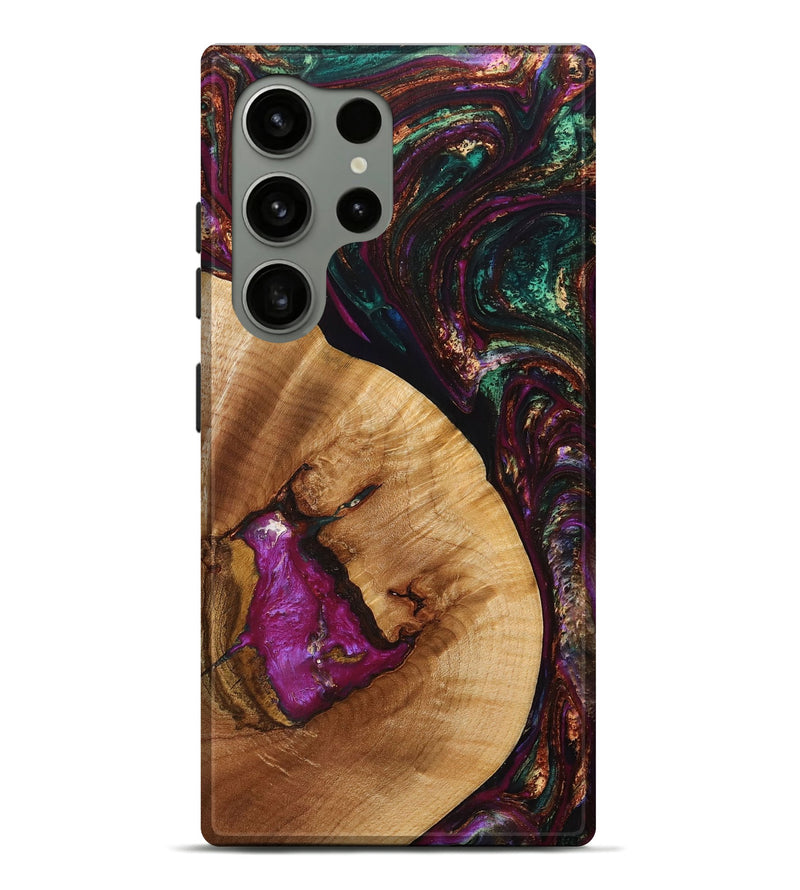Galaxy S24 Ultra Wood+Resin Live Edge Phone Case - Kinsley (Green, 698759)