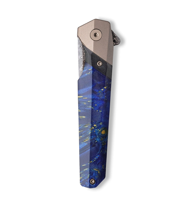 Live Edge  Pocket Knife - Gavin (Wood Burl, 698831)