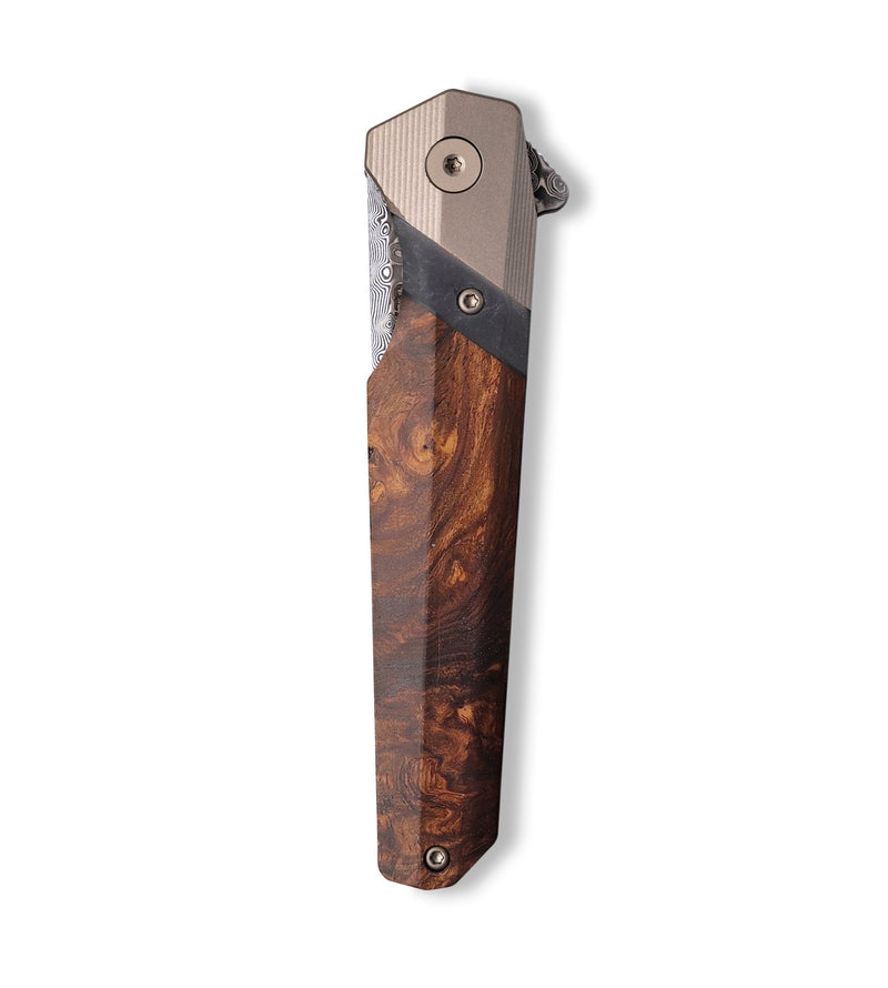 Live Edge  Pocket Knife - Hayden (Wood Burl, 698833)