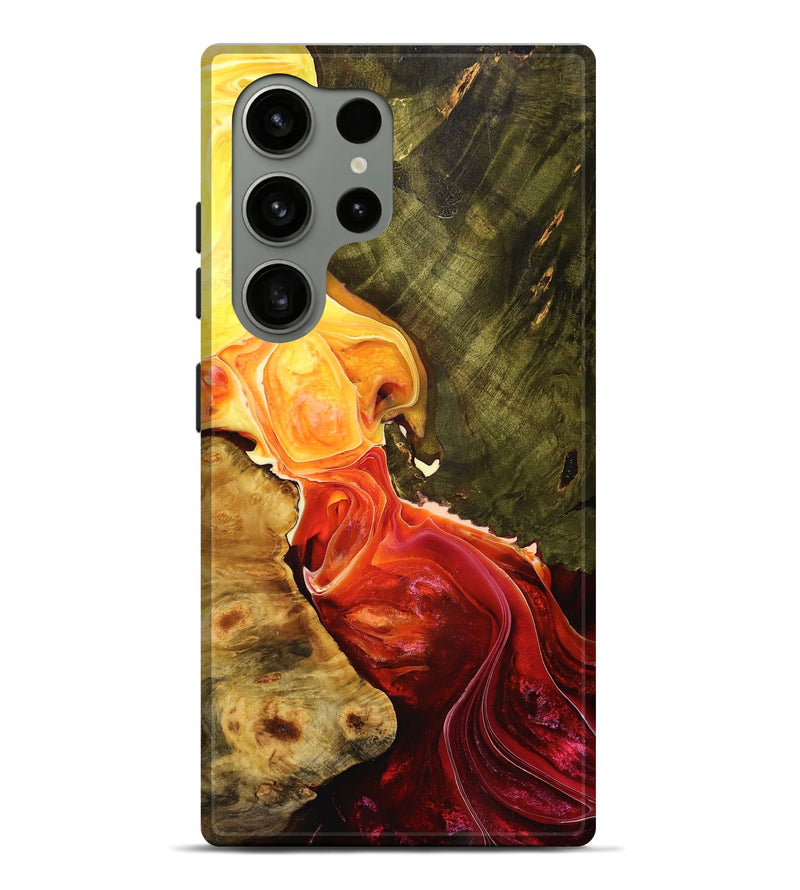 Galaxy S24 Ultra Wood+Resin Live Edge Phone Case - Blake (Blue, 698987)