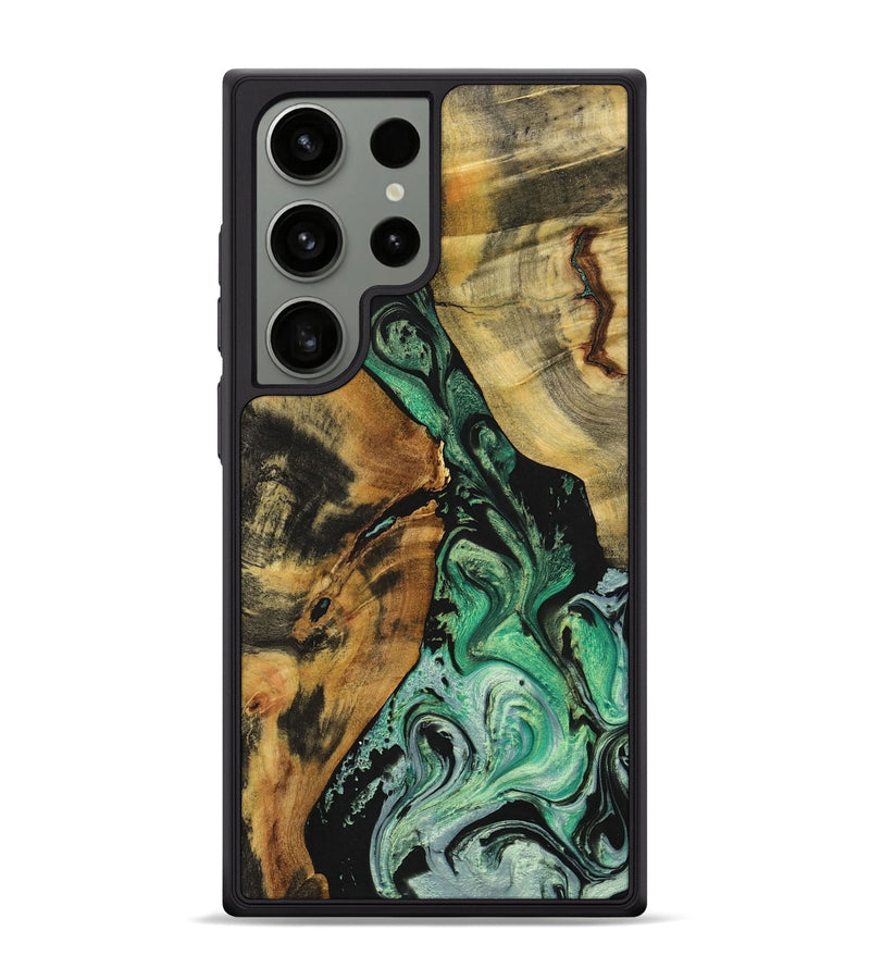 Galaxy S24 Ultra Wood+Resin Phone Case - Shelby (Ombre, 699023)