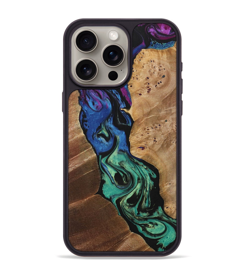 iPhone 15 Pro Max Wood+Resin Phone Case - Kailey (Ombre, 699030)