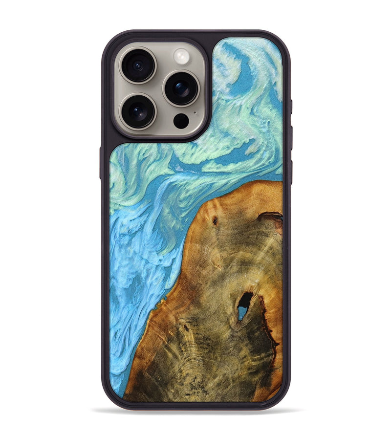 iPhone 15 Pro Max Wood+Resin Phone Case - Raelynn (Ombre, 699033)