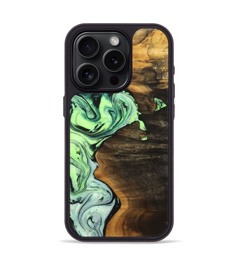 iPhone 15 Pro Wood+Resin Phone Case - Nayeli (Ombre, 699034)