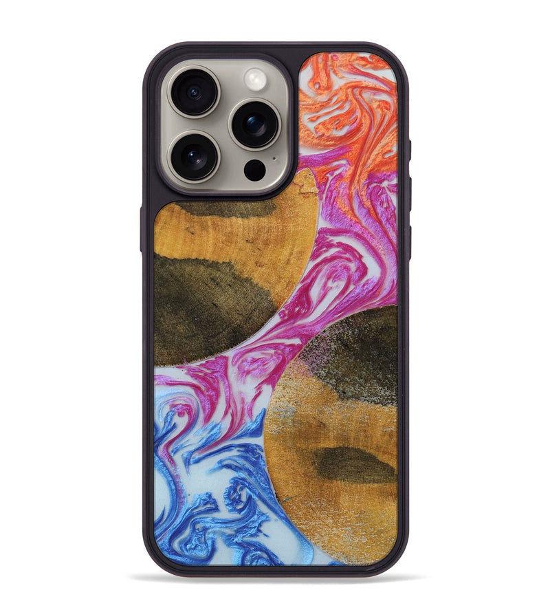 iPhone 15 Pro Max Wood+Resin Phone Case - Alfred (Ombre, 699036)