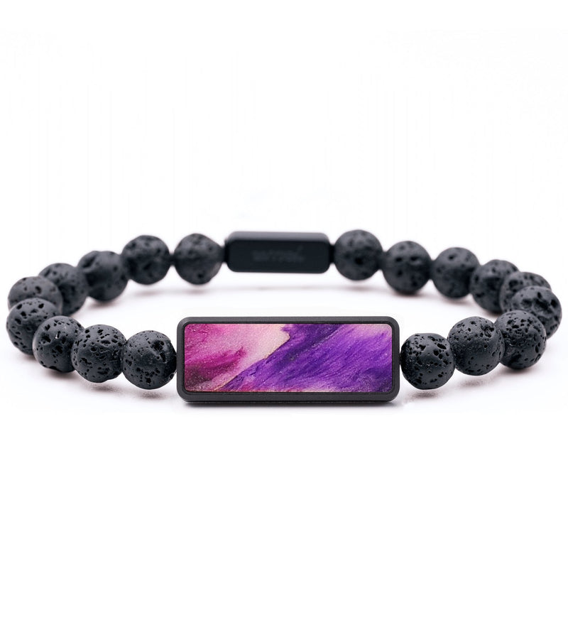 Lava Bead Wood+Resin Bracelet - Skyler (Watercolor, 699193)