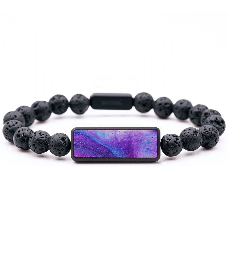Lava Bead Wood+Resin Bracelet - Karen (Watercolor, 699197)