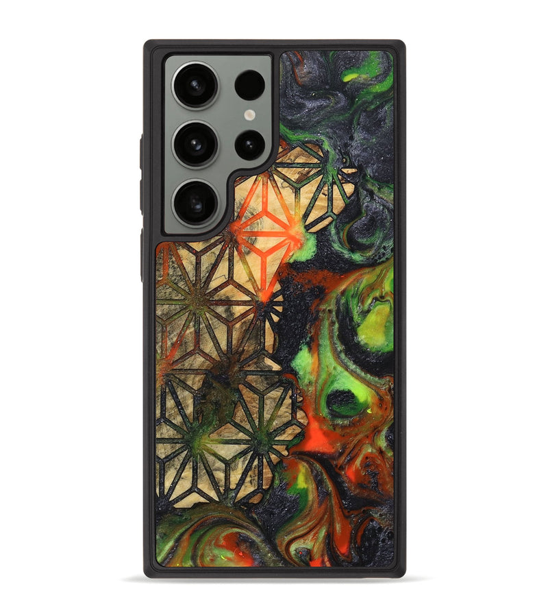 Galaxy S23 Ultra Wood+Resin Phone Case - Elle (Pattern, 699399)