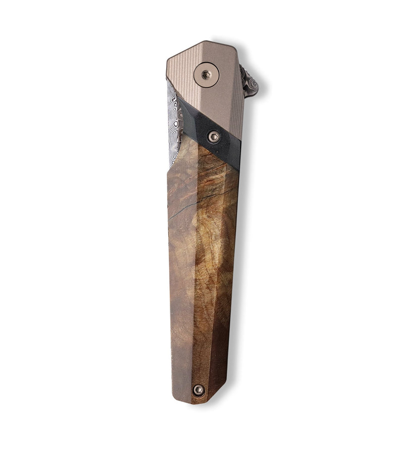 Live Edge  Pocket Knife - Sheila (Wood Burl, 699505)