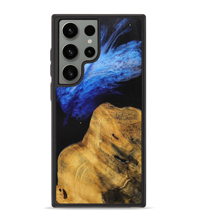 Galaxy S23 Ultra Wood+Resin Phone Case - Kira (Blue, 699549)