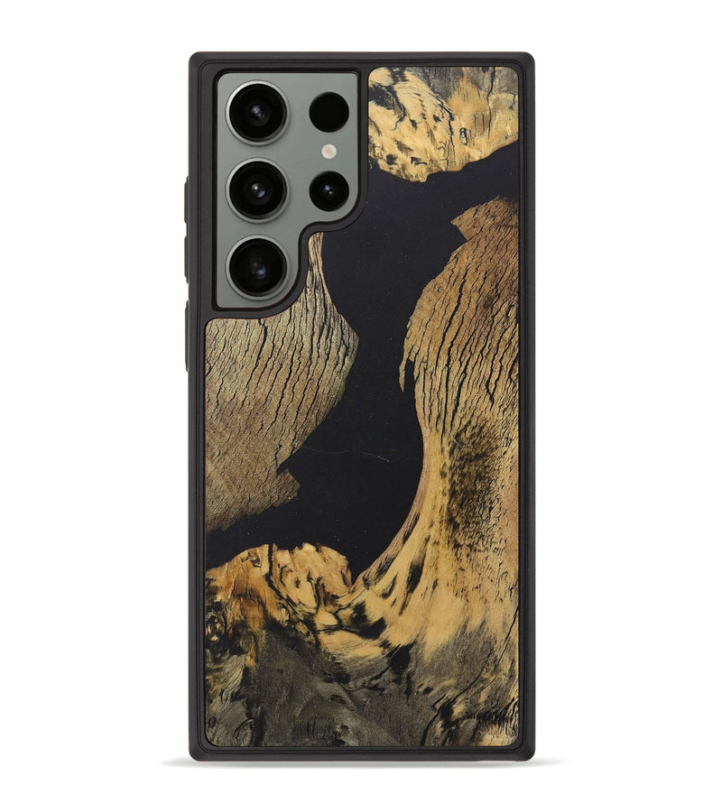 Galaxy S23 Ultra Wood+Resin Phone Case - Antoinette (Pure Black, 699680)
