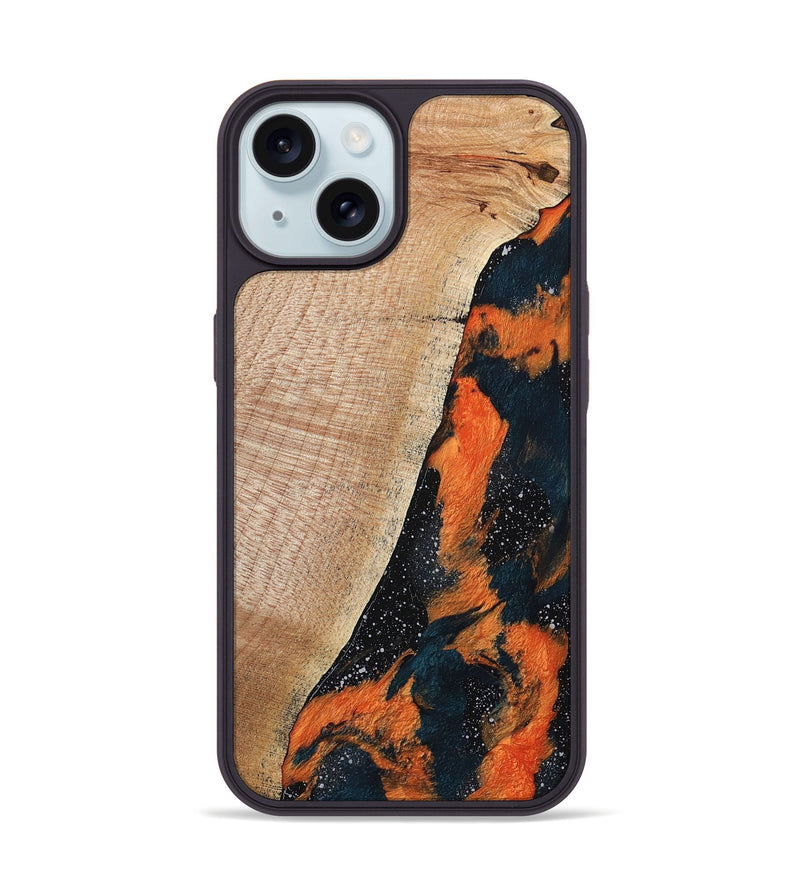 iPhone 15 Wood+Resin Phone Case - Gerald (Cosmos, 699700)