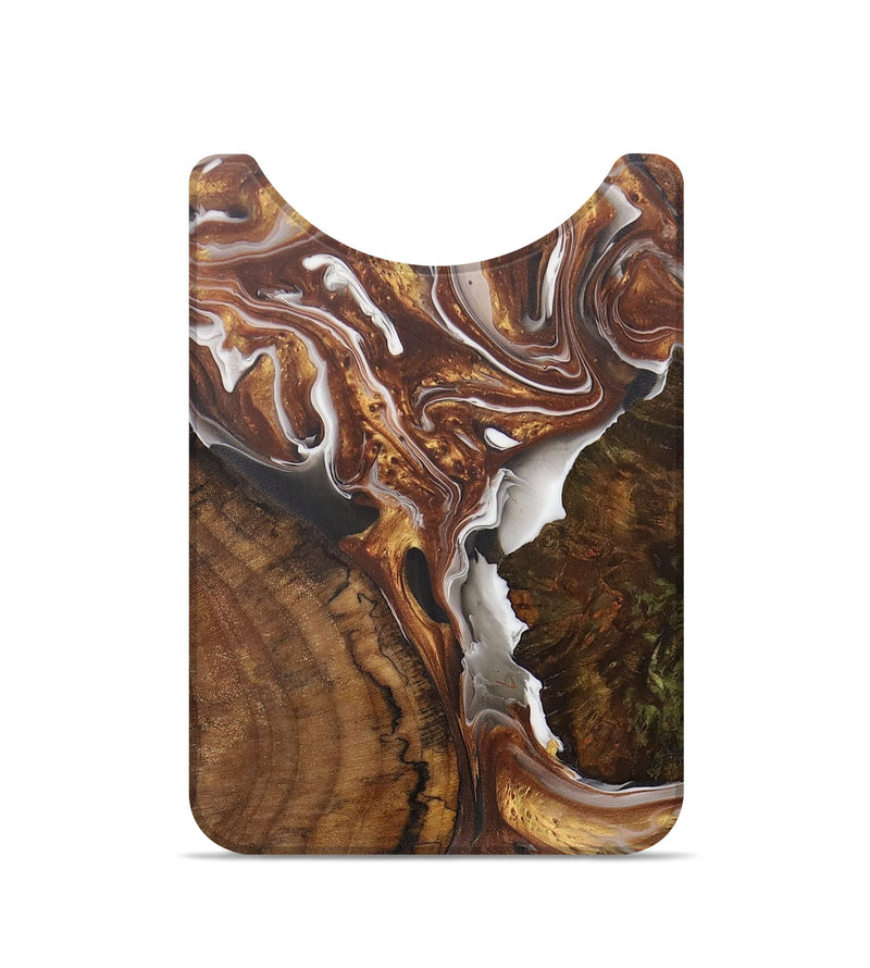 Live Edge Wood+Resin Wallet - Ayanna (Black & White, 699719)