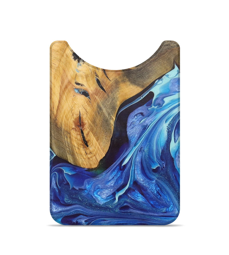 Live Edge Wood+Resin Wallet - Sandra (Blue, 699721)