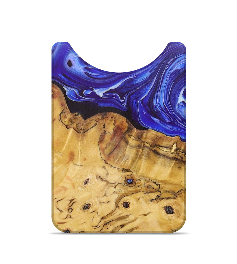 Live Edge Wood+Resin Wallet - Violet (Blue, 699725)