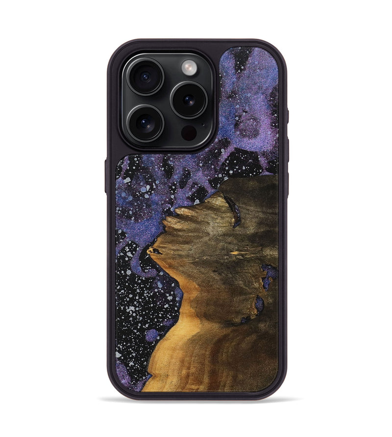 iPhone 15 Pro Wood+Resin Phone Case - Glenda (Cosmos, 700055)