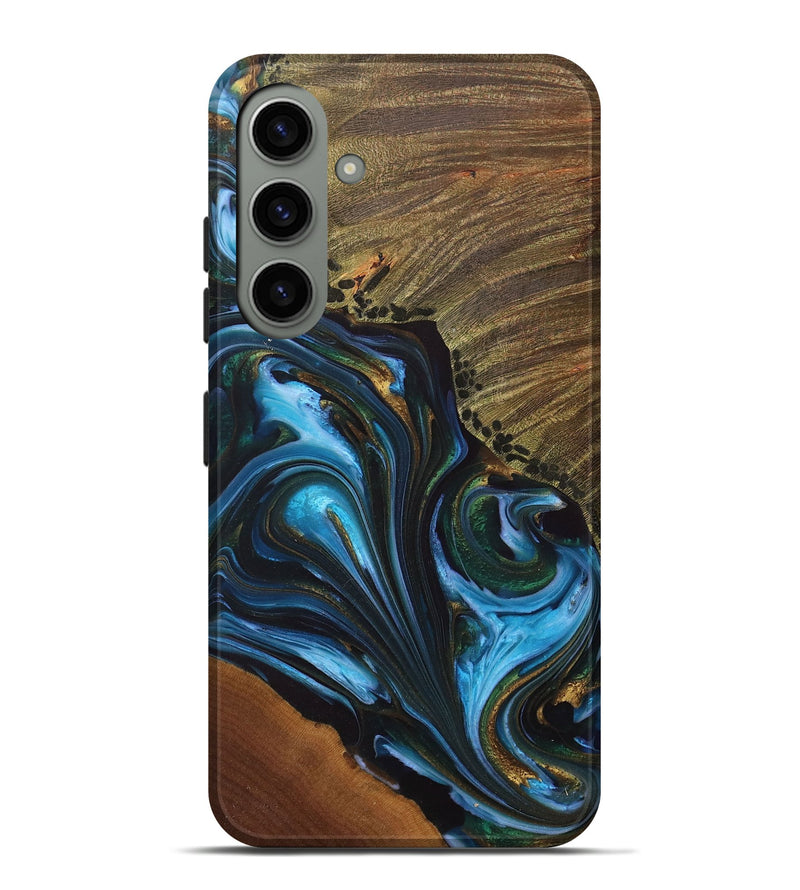 Galaxy S24 Plus Wood+Resin Live Edge Phone Case - James (Blue, 700230)