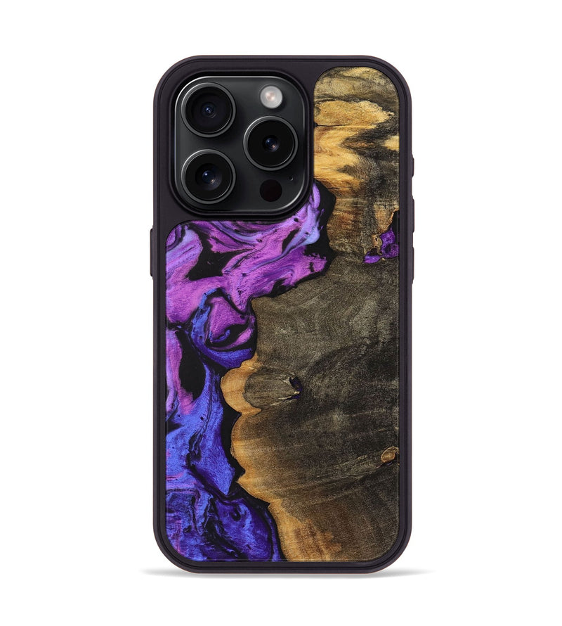 iPhone 15 Pro Wood+Resin Phone Case - Jarrod (Ombre, 700514)