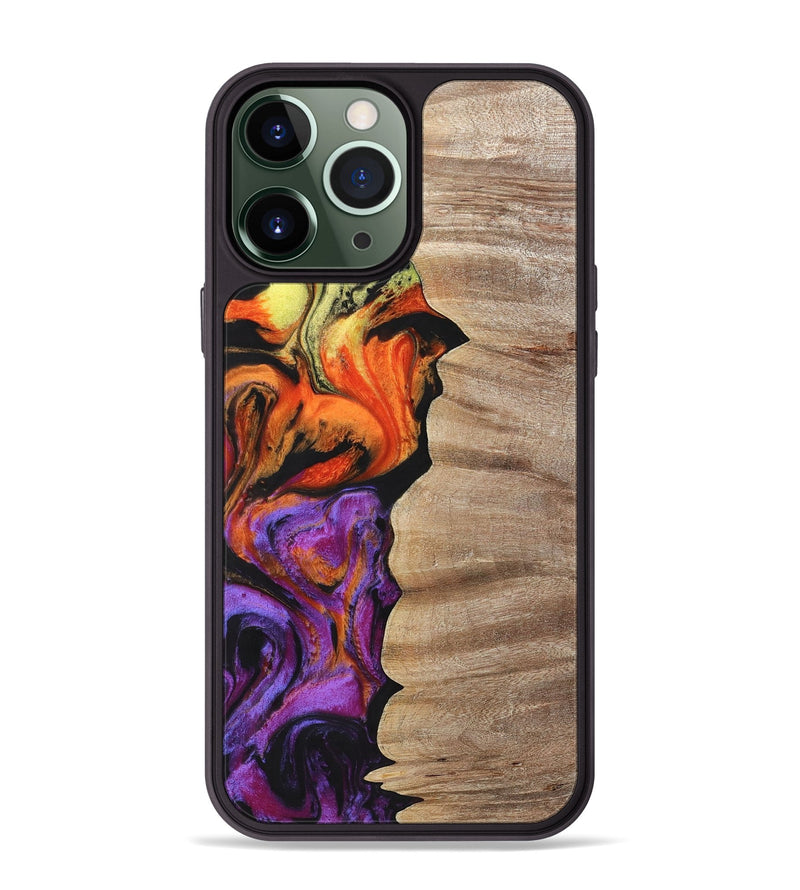 iPhone 13 Pro Max Wood+Resin Phone Case - Joe (Ombre, 700556)