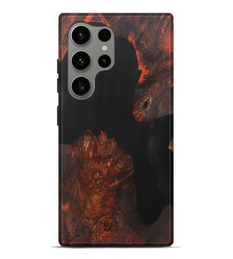 Galaxy S24 Ultra Wood+Resin Live Edge Phone Case - Aimee (Pure Black, 700609)