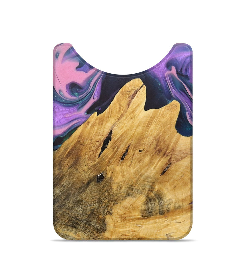Live Edge Wood+Resin Wallet - Sam (Purple, 700617)