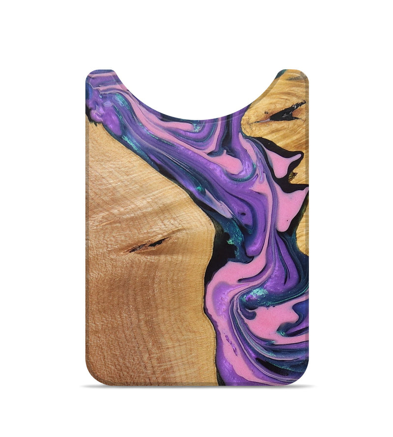 Live Edge Wood+Resin Wallet - Velma (Purple, 700618)