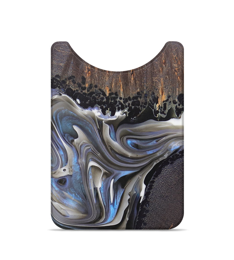 Live Edge Wood+Resin Wallet - Shane (Black & White, 700620)