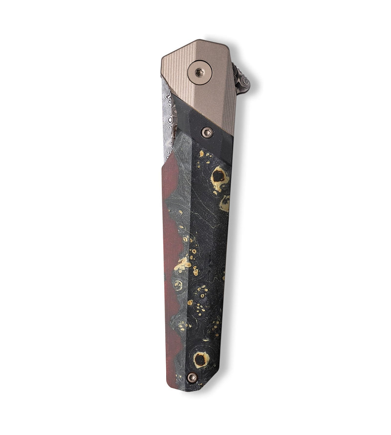Live Edge  Pocket Knife - Terri (Wood Burl, 700653)