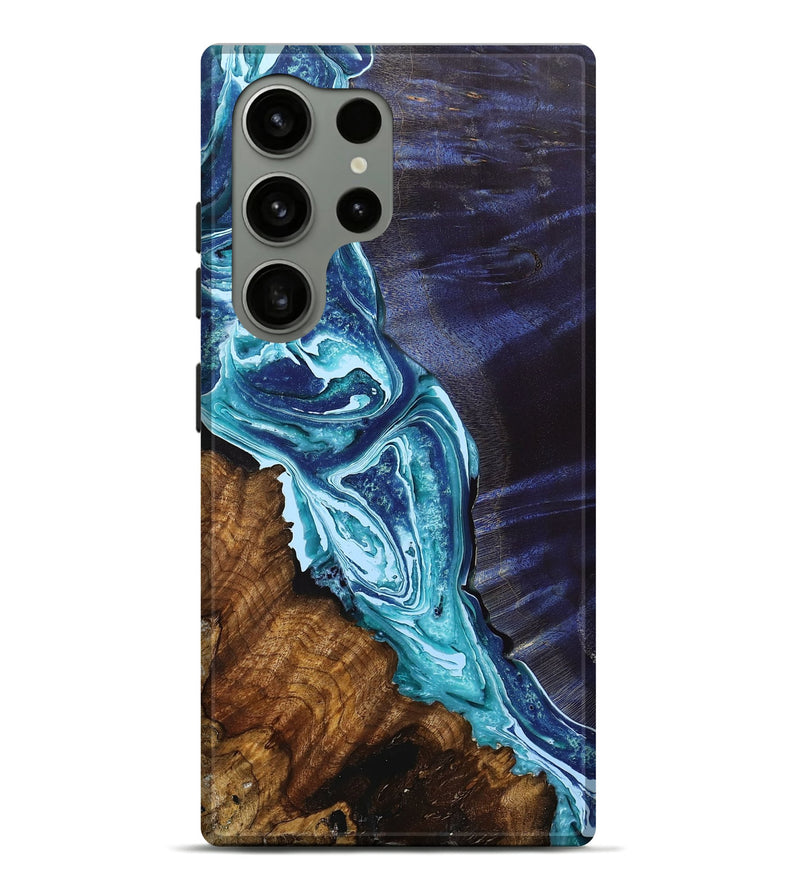 Galaxy S24 Ultra Wood+Resin Live Edge Phone Case - Shannon (Blue, 700724)