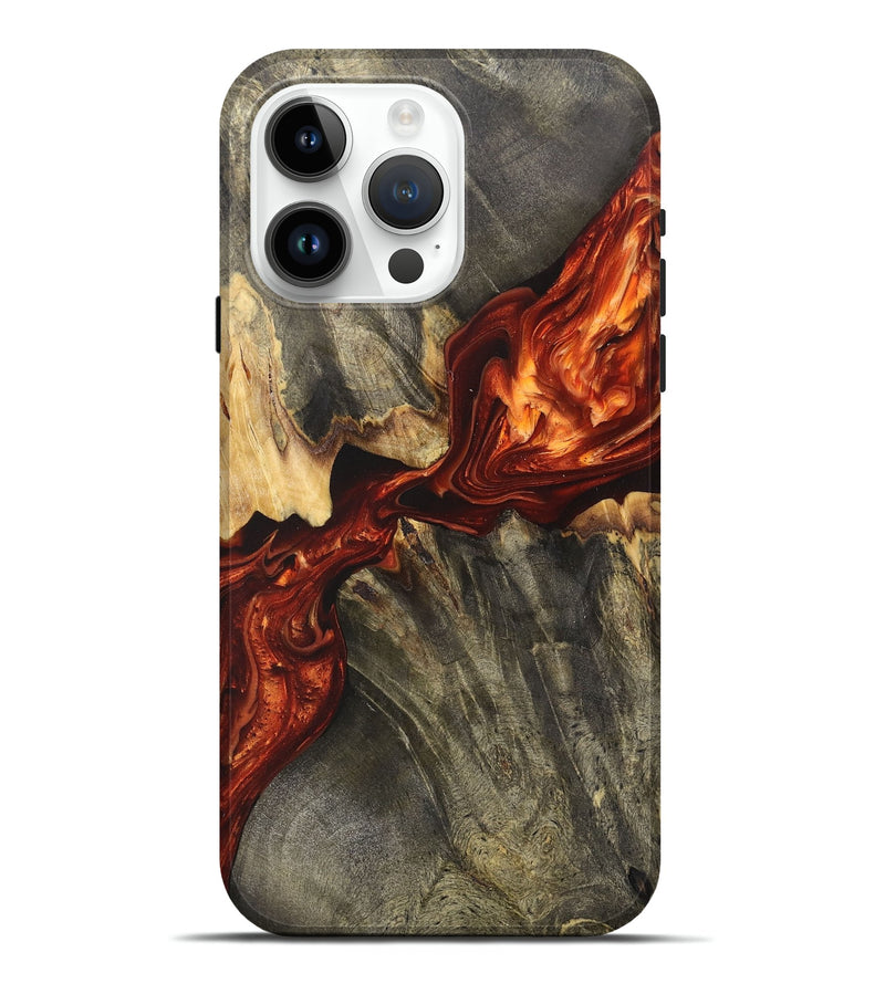iPhone 15 Pro Max Wood+Resin Live Edge Phone Case - Vanessa (Purple, 700865)