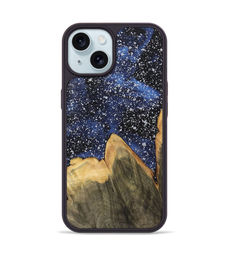 iPhone 15 Wood+Resin Phone Case - Lillian (Cosmos, 701008)