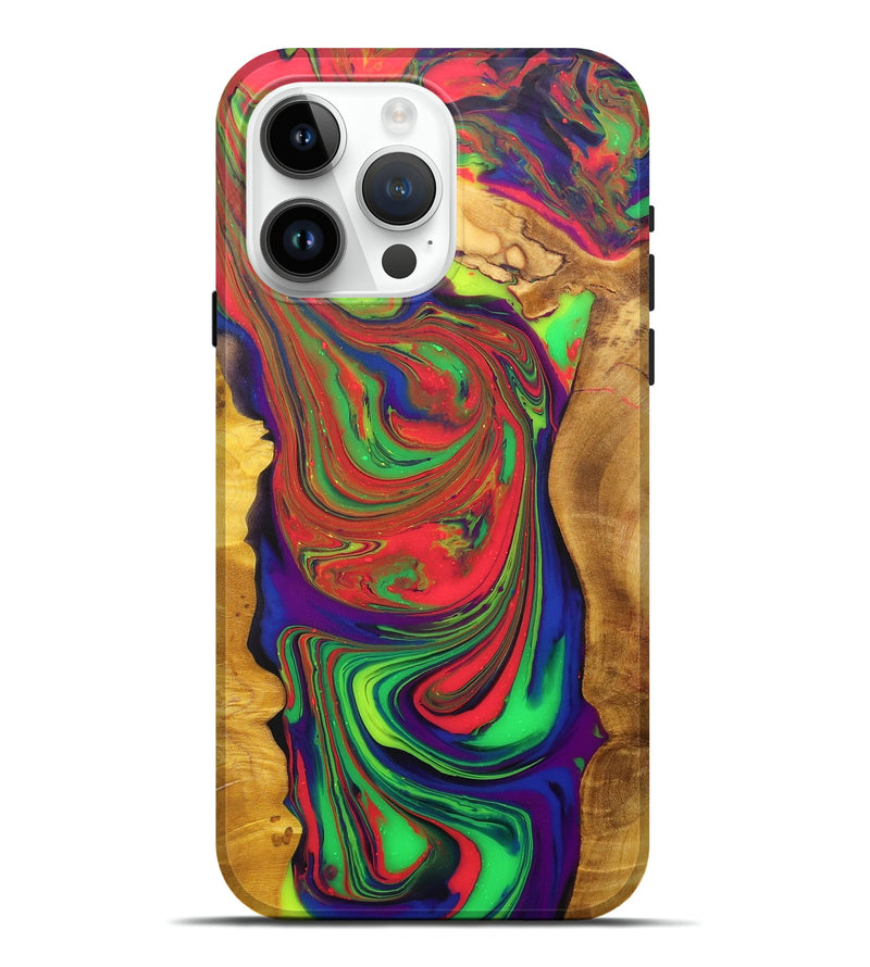 iPhone 15 Pro Max Wood+Resin Live Edge Phone Case - Faye (The Lab, 701153)
