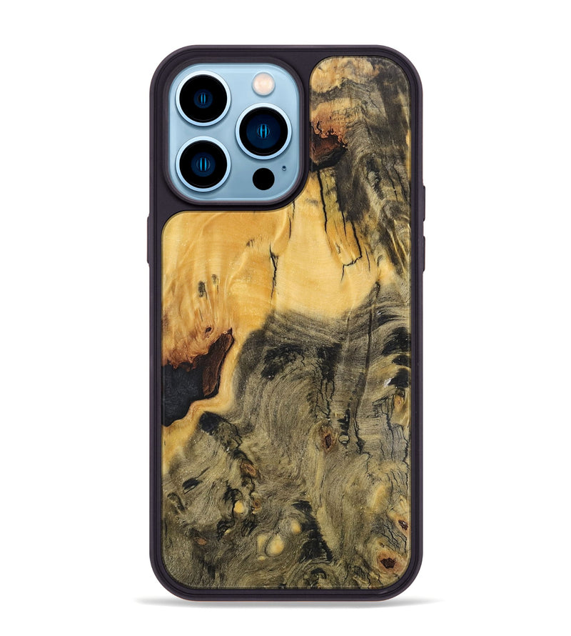 iPhone 14 Pro Max Wood+Resin Phone Case - Summer (Wood Burl, 701432)