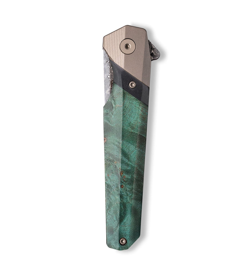 Live Edge  Pocket Knife - Greg (Wood Burl, 701539)