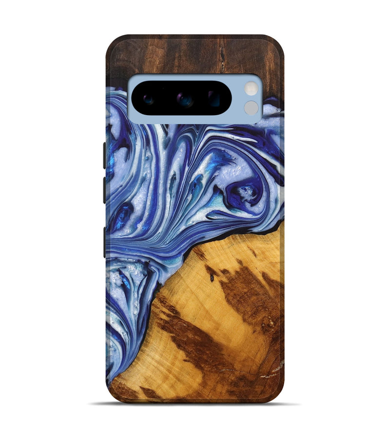 Pixel 8 Pro Wood+Resin Live Edge Phone Case - Kehlani (Blue, 701646)