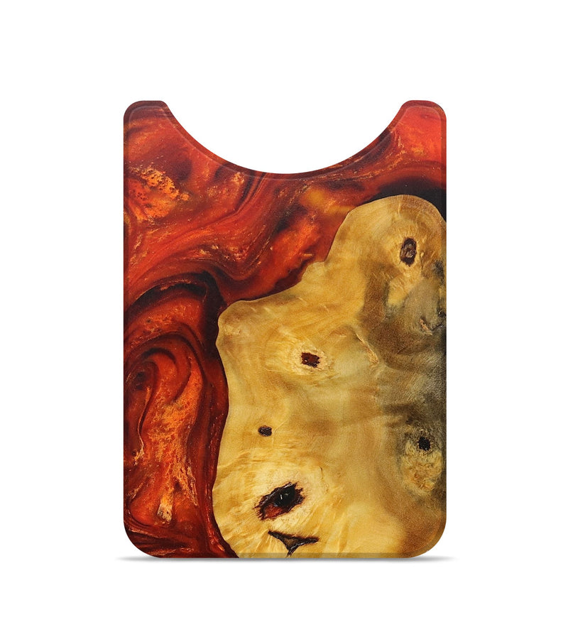 Live Edge Wood+Resin Wallet - Jacquelyn (Red, 701651)