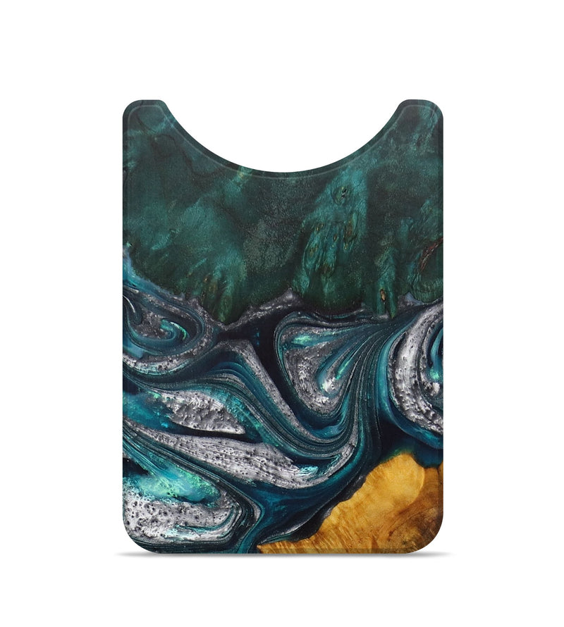 Live Edge Wood+Resin Wallet - Milton (Blue, 701657)