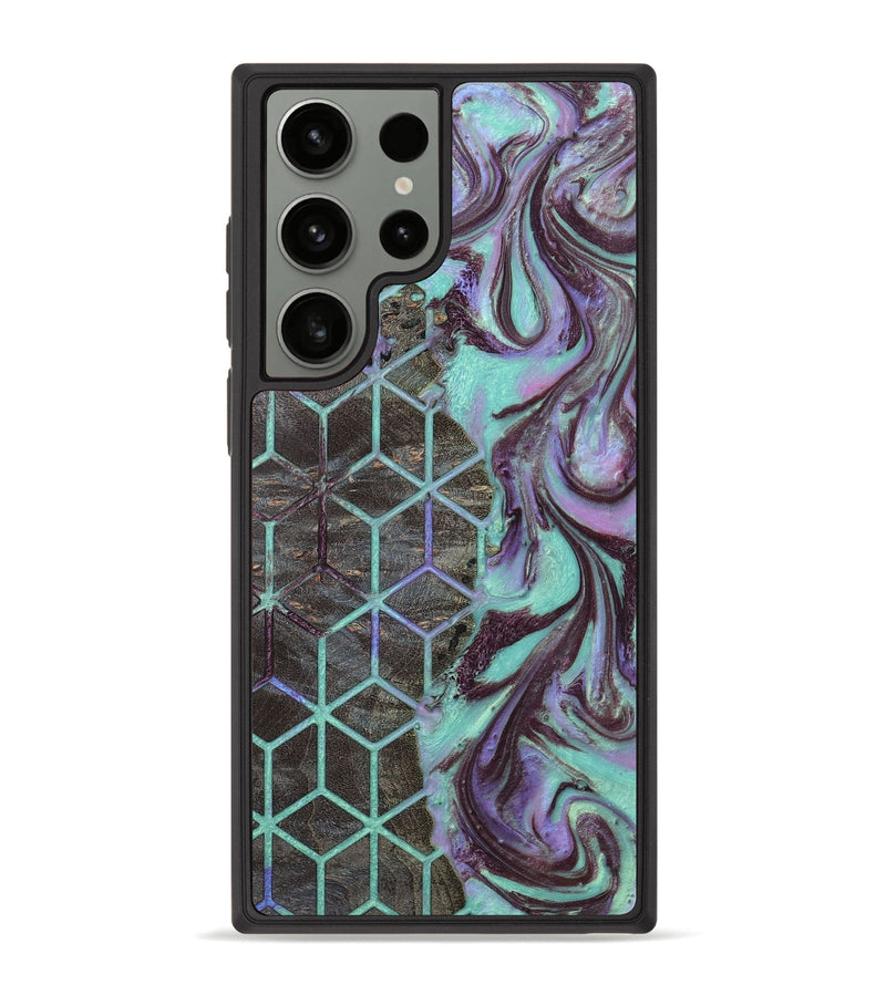 Galaxy S23 Ultra Wood+Resin Phone Case - Ray (Pattern, 701700)