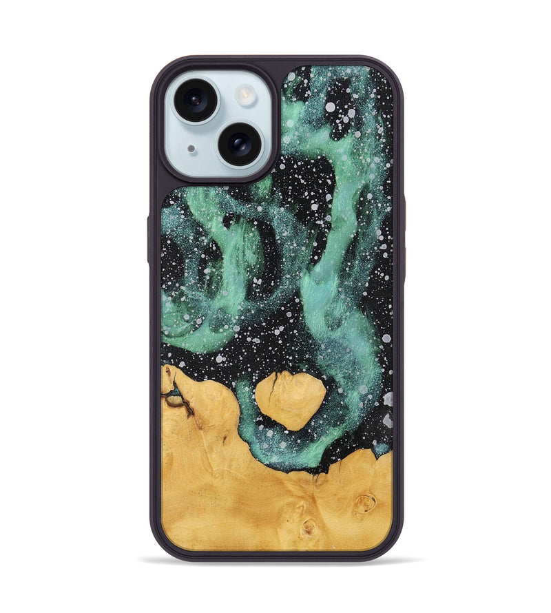 iPhone 15 Wood+Resin Phone Case - Jordan (Cosmos, 701719)