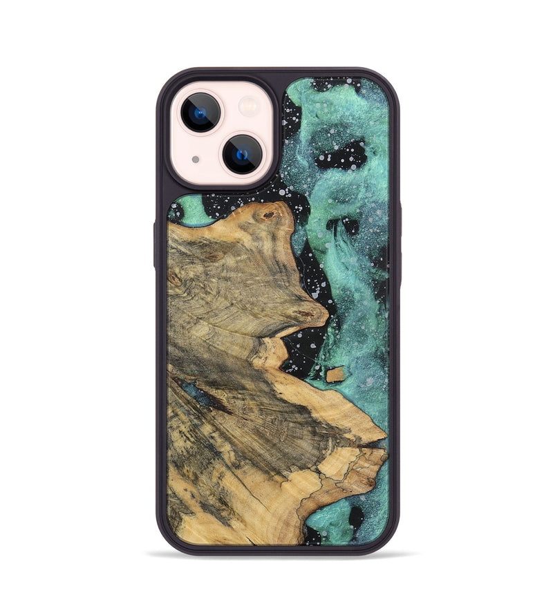 iPhone 14 Wood+Resin Phone Case - Ada (Cosmos, 701724)