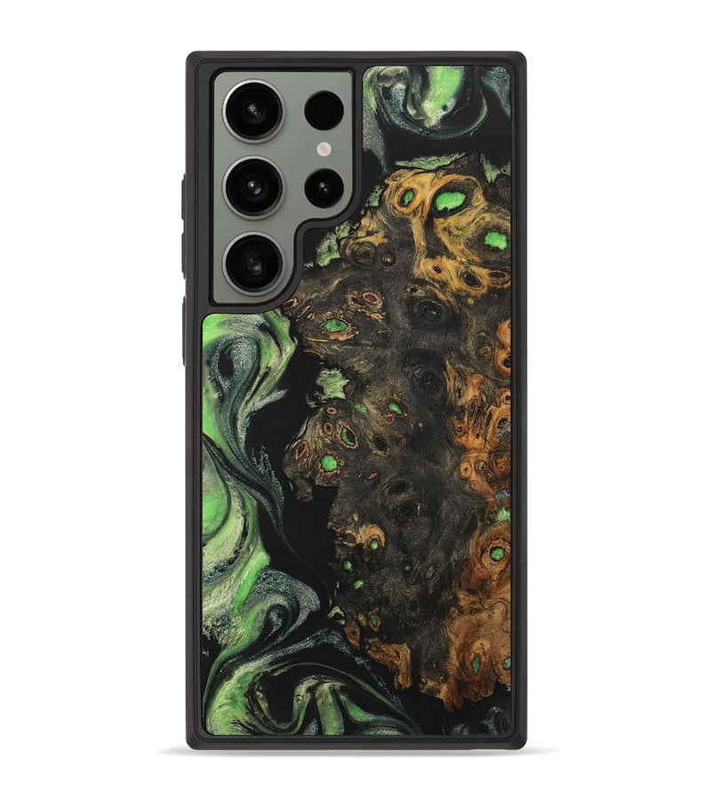 Galaxy S23 Ultra Wood+Resin Phone Case - Molly (Green, 701741)