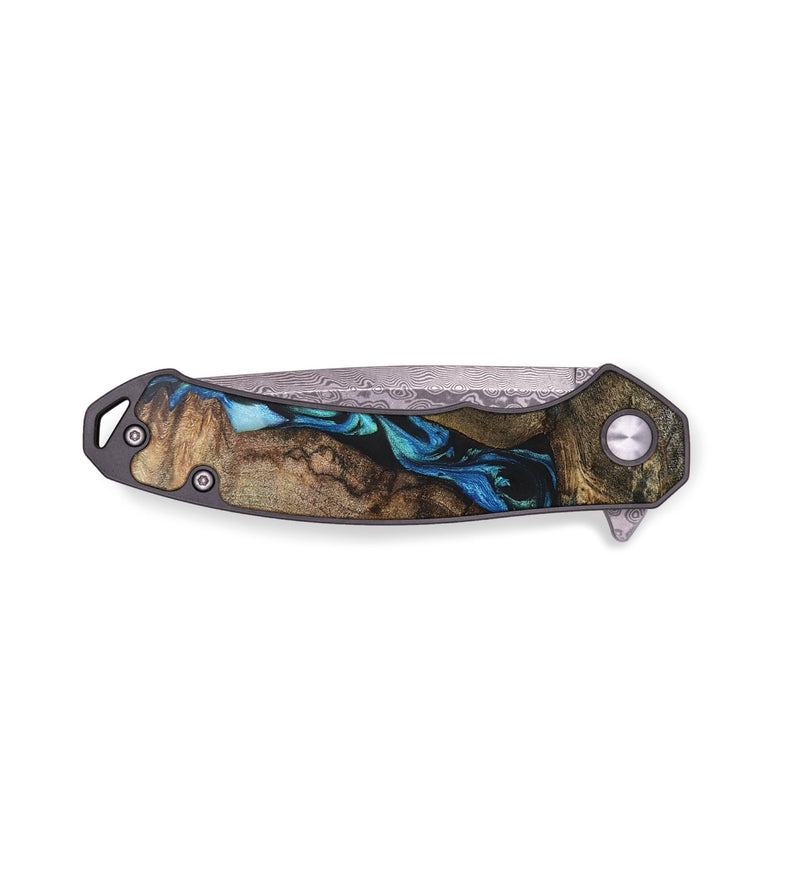 EDC Wood+Resin Pocket Knife - Alta (Blue, 701859)