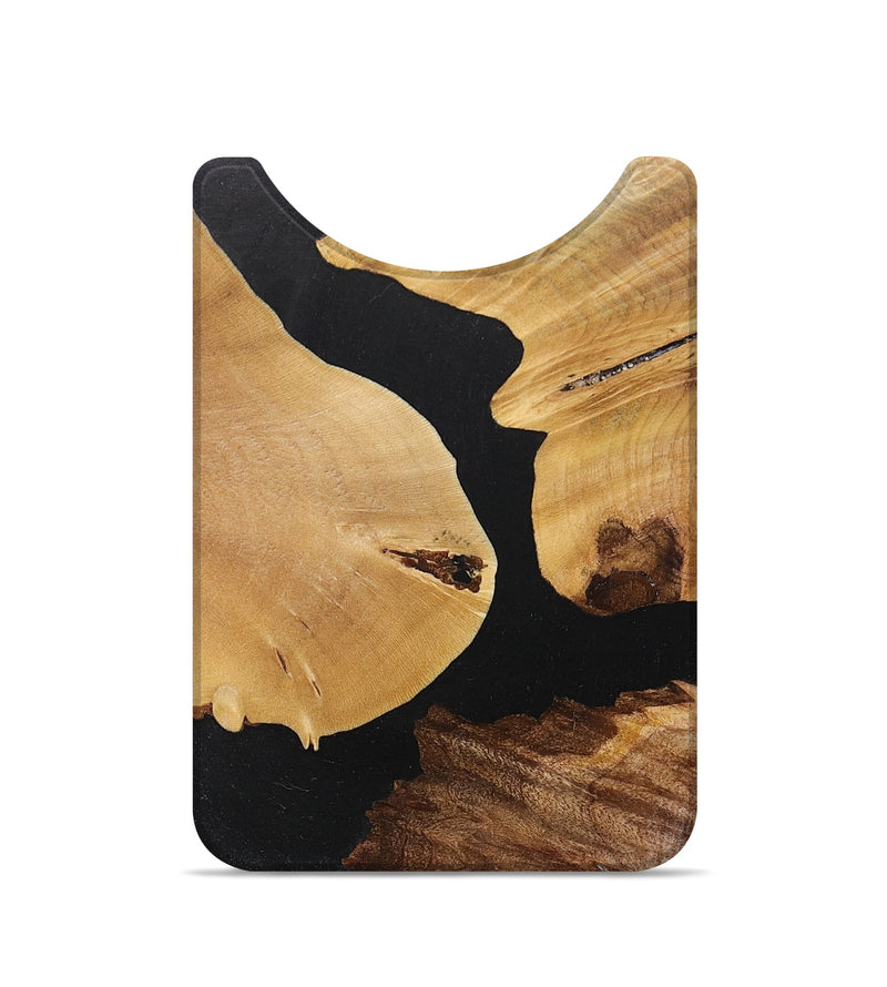 Live Edge Wood+Resin Wallet - Landon (Pure Black, 702130)