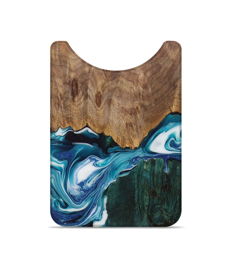 Live Edge Wood+Resin Wallet - Alex (Blue, 702138)