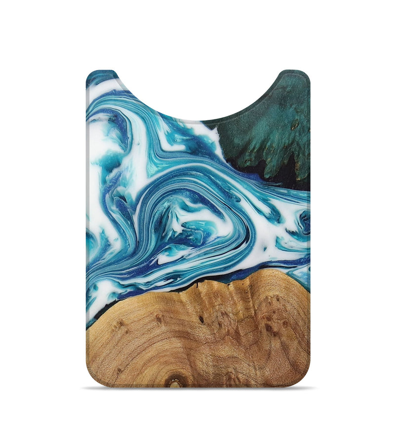 Live Edge Wood+Resin Wallet - Mckinley (Blue, 702139)