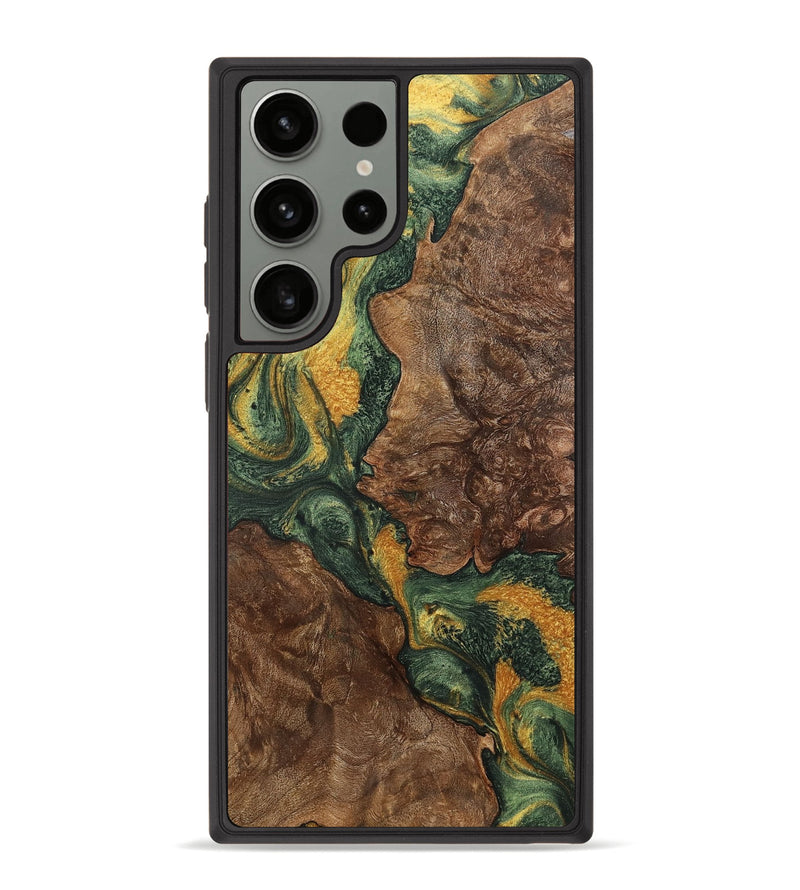 Galaxy S23 Ultra Wood+Resin Phone Case - Dewey (Green, 702338)